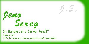 jeno sereg business card